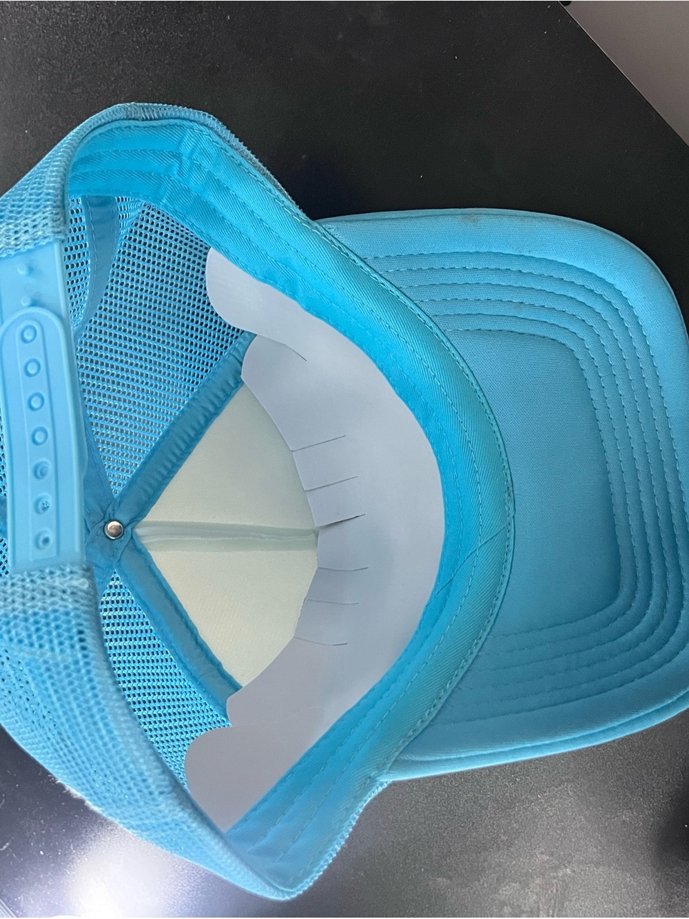 TRULY White Front Blue Mesh Trucker Hat - Picture 3 of 4